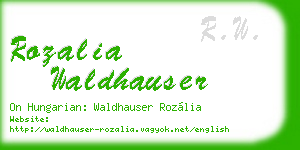 rozalia waldhauser business card