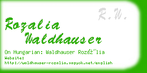 rozalia waldhauser business card